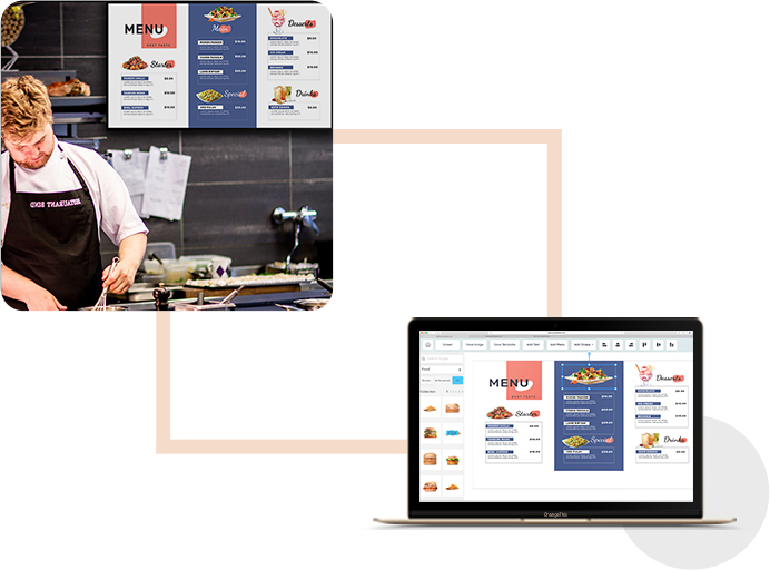 digital menu boards for usa restaurant