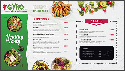 gyro menu boards