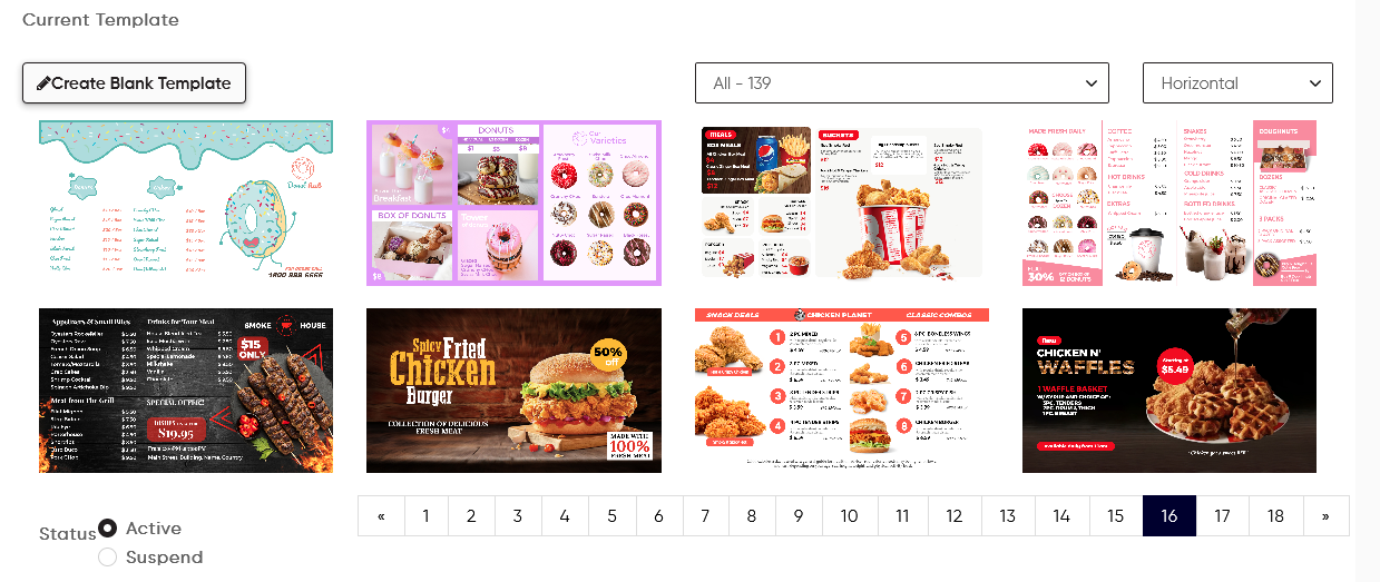 free menu boards templates