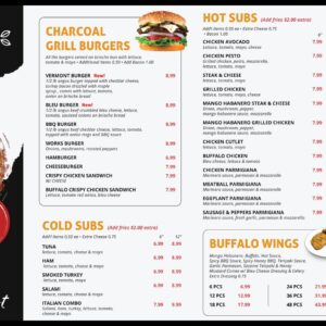 amity pizza menu design