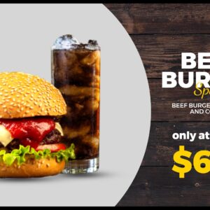 beef burger template design