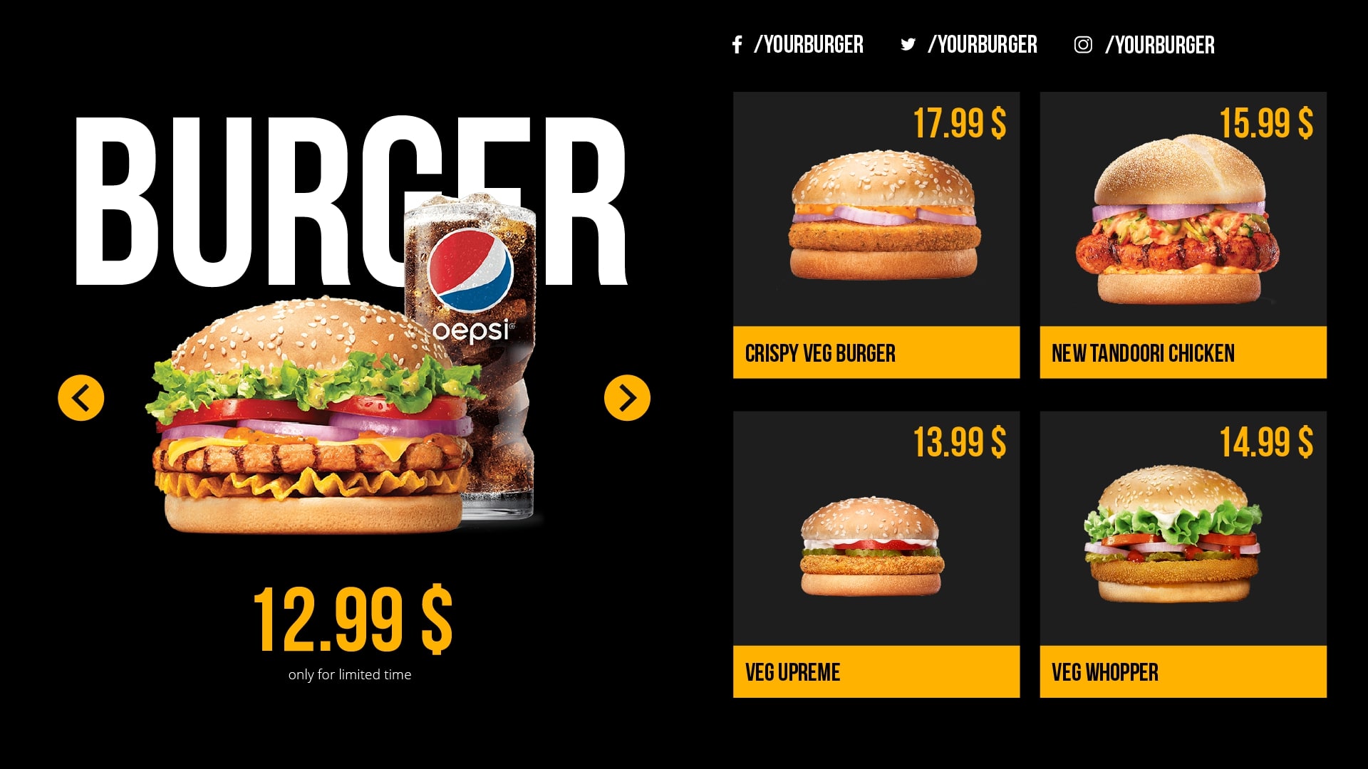 burger joint menu design idea