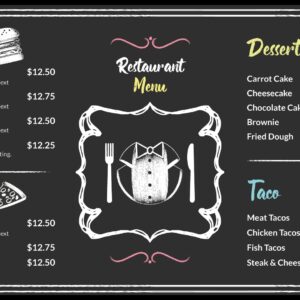 chalkboard digital menu boards