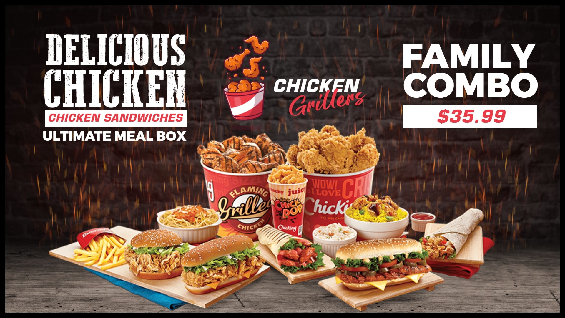 chicken combo display template