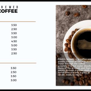 coffee menu image wise