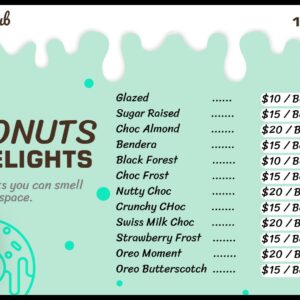 donuts delight menu boards