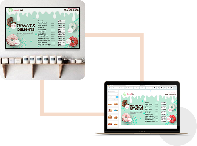 donuts menu board templates