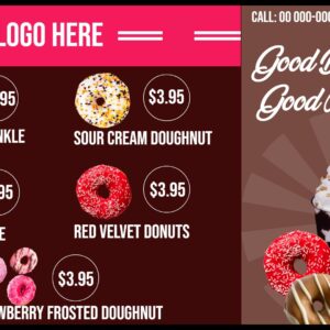 donuts menu design idea
