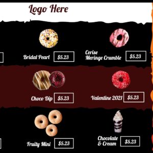 donuts shop digital signage