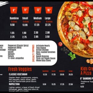 fresh pizza tv screen menu