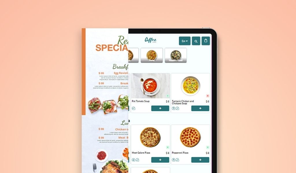 how to create tablet digital menu for restaurant