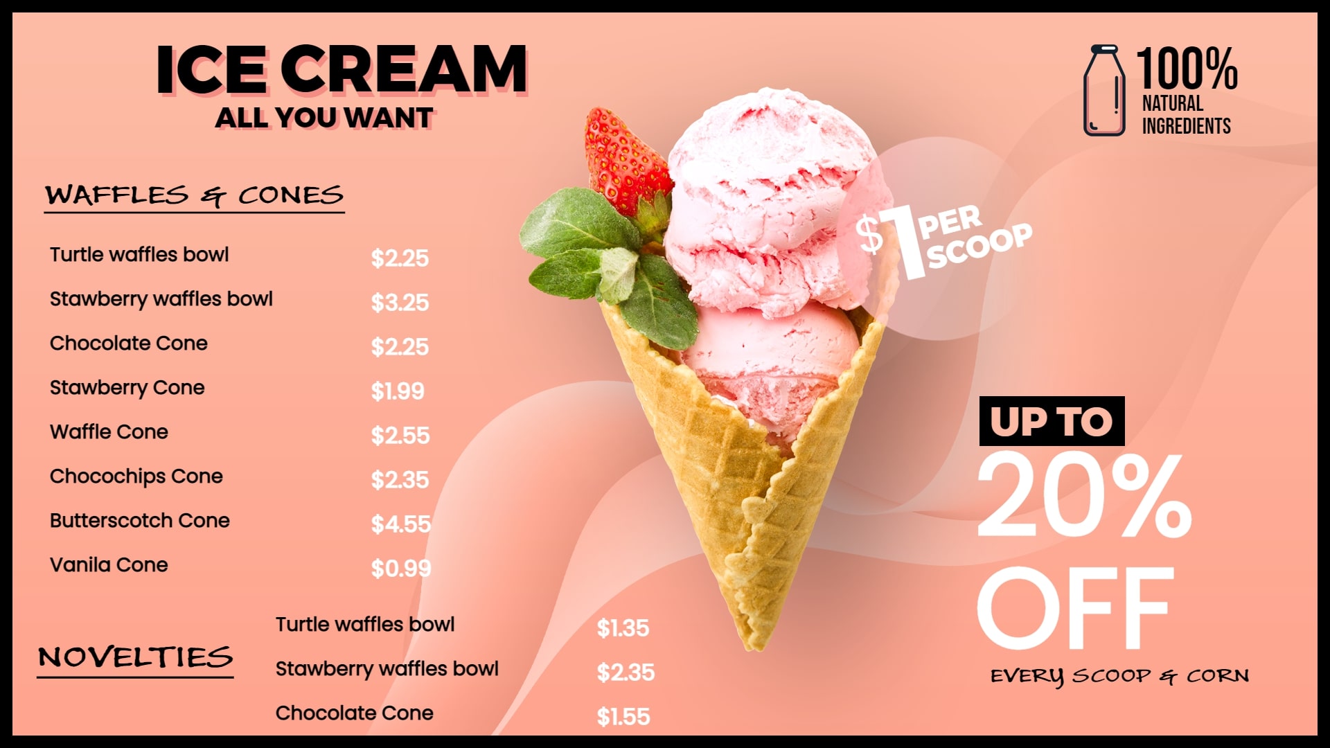 ice cream discount offer templates