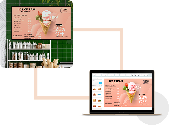 ice cream menu design idea