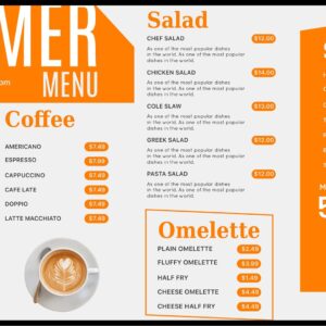 summer menu digital signage