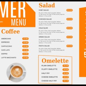 summer menu digital signage