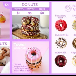 varieties of donuts template