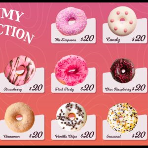 yummy donuts menu design