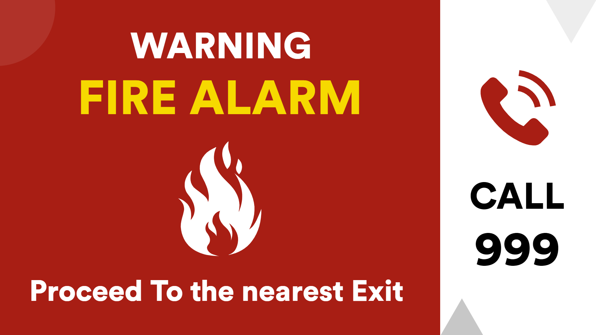 digital signage for emergency exit notice