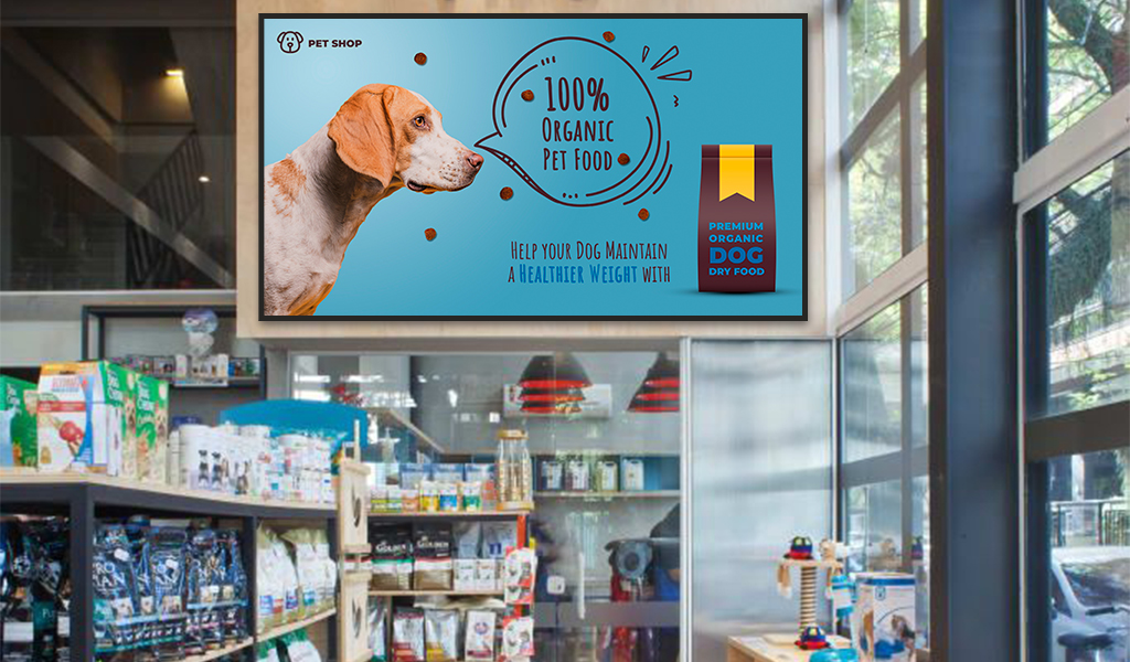 pet store digital signage