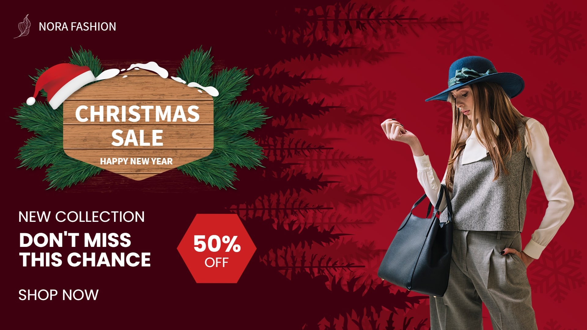 retail store christmas offer promotion template