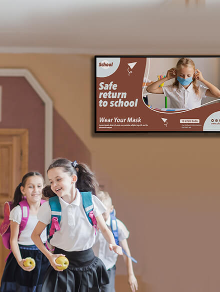 school digital signage display