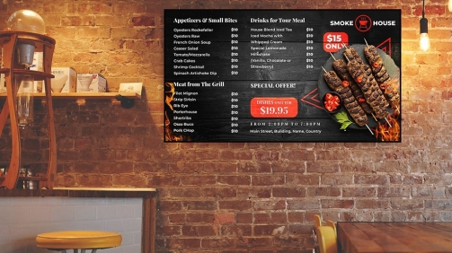 restaurant using bbq menu boards