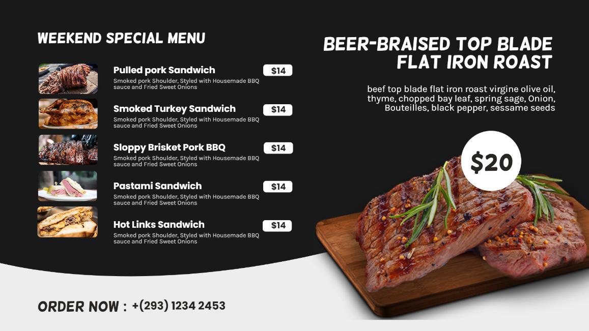 bbq tv screen display menu