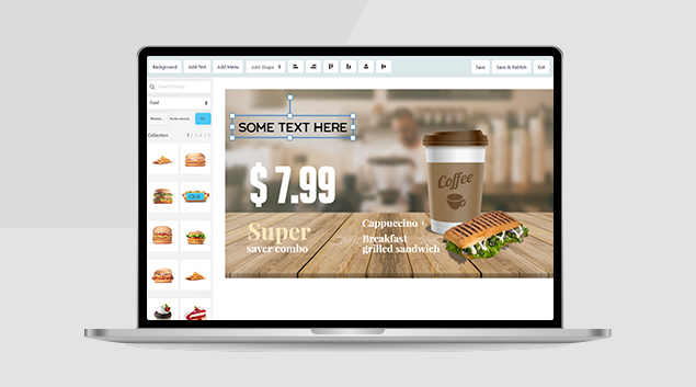  digital menu board template editor