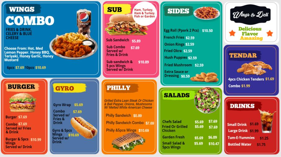 burger combo special menu template