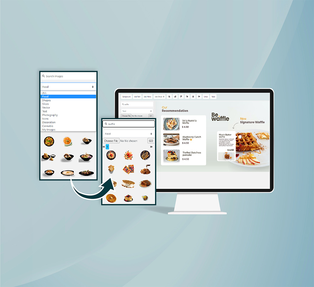 stock images digital menu boards